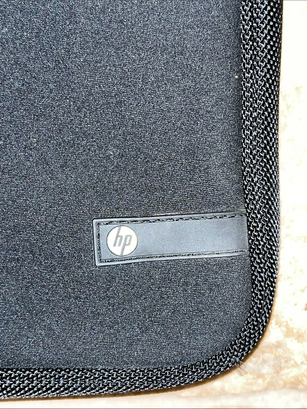 HP Black Zippered laptop computer  Sleeve with Front Pocket